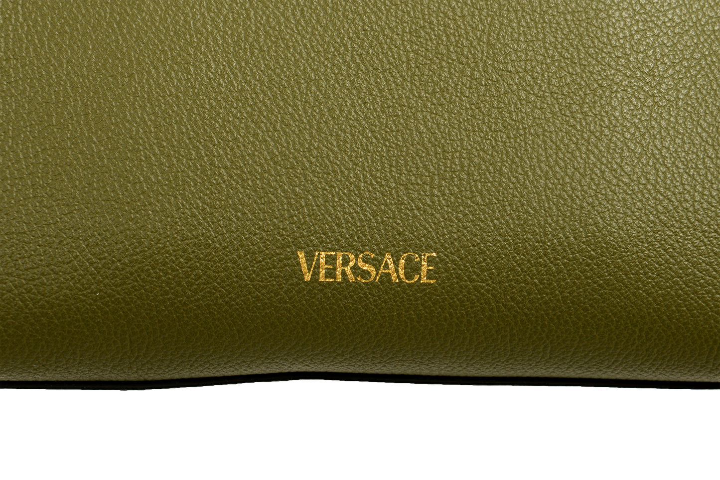 Versace Grained Leather & Suede Gold Medusa Mini Tote Handbag Shoulder Bag