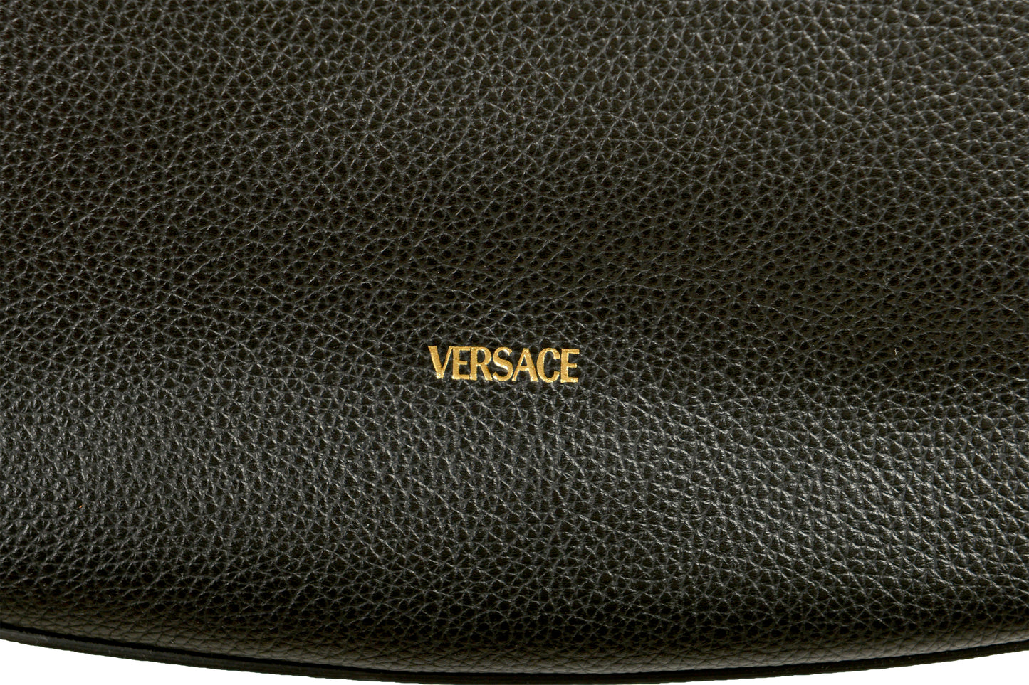 Versace Women's 100% Grainy Leather V-Logo Hobo Handbag Shoulder Bag