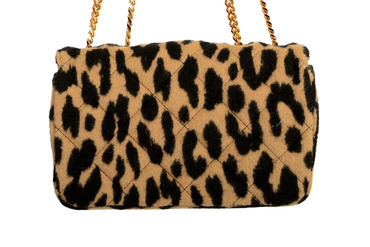 Versace Women's Small 100% Wool Gold Medusa Quilted Handbag Shoulder Bag