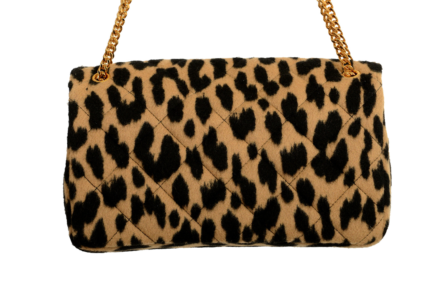 Versace Women's Medium 100% Wool Gold Medusa Quilted Handbag Shoulder Bag