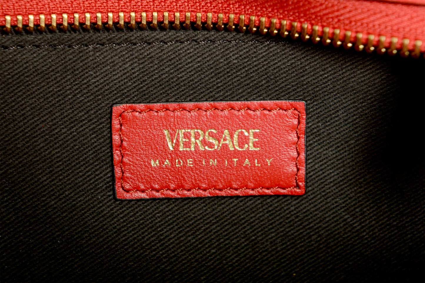 Versace Women's Red Gold Medusa Quilted Mini Handbag Shoulder Bag