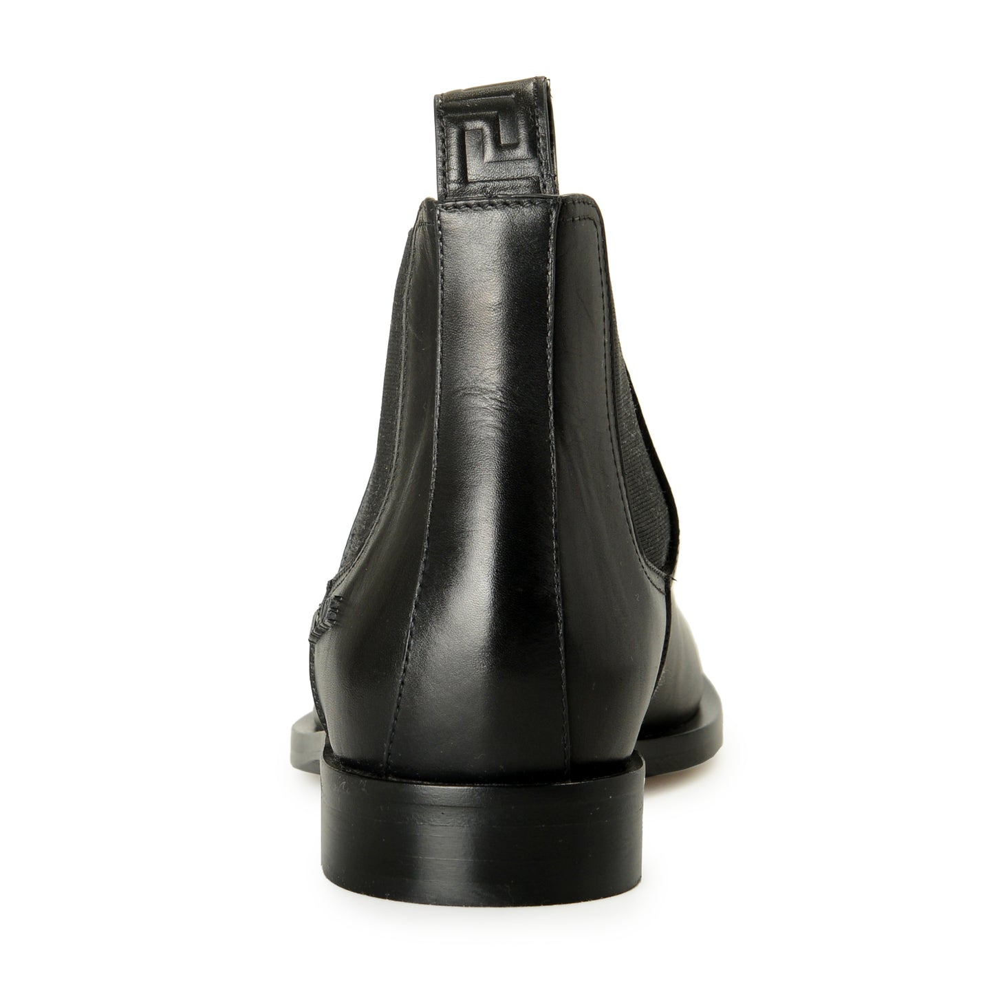 Versace Men's Black Leather Chelsea Boots Shoes US 7 IT 40