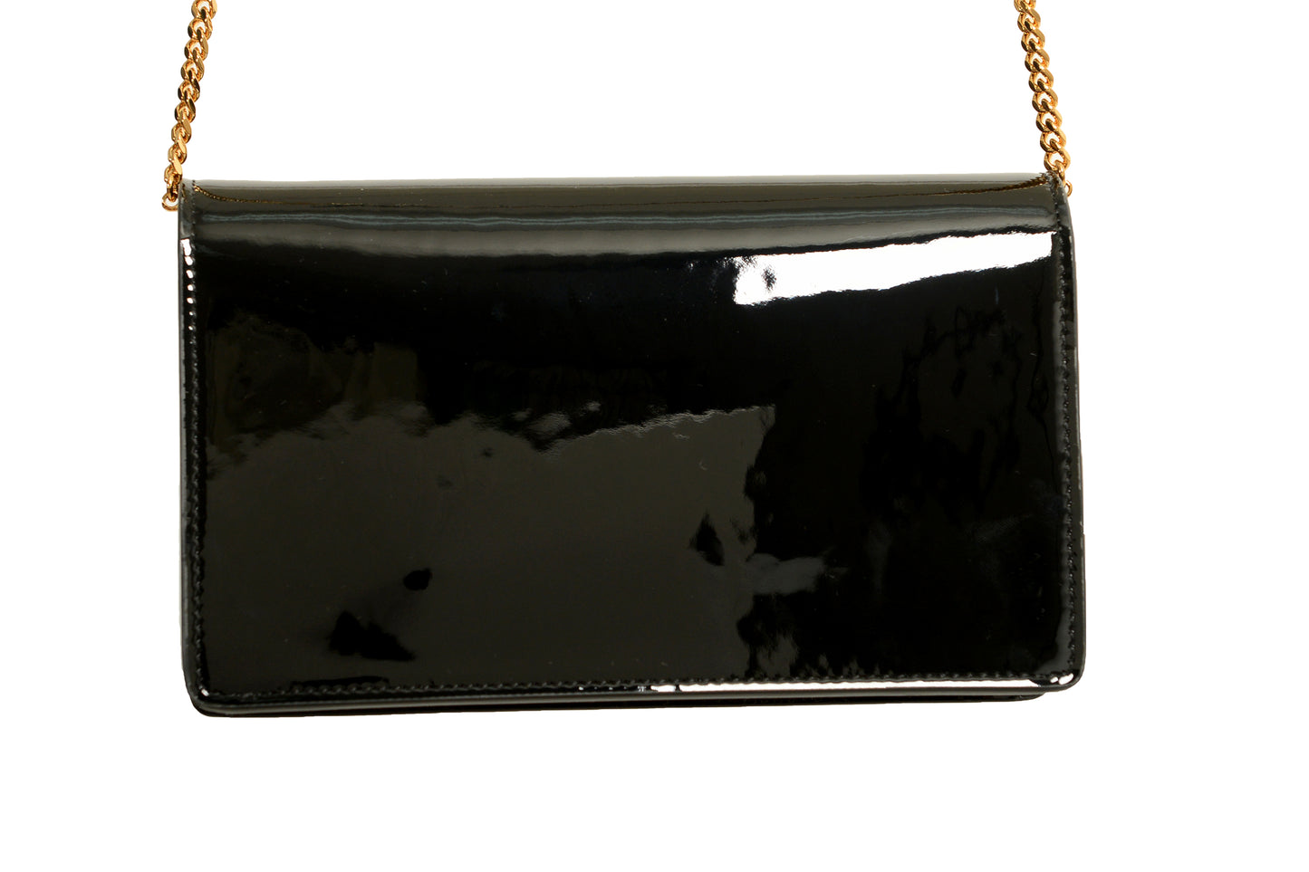 Versace Women's 100% Patent Leather Gold Medusa Head Crossbody Shoulder Bag