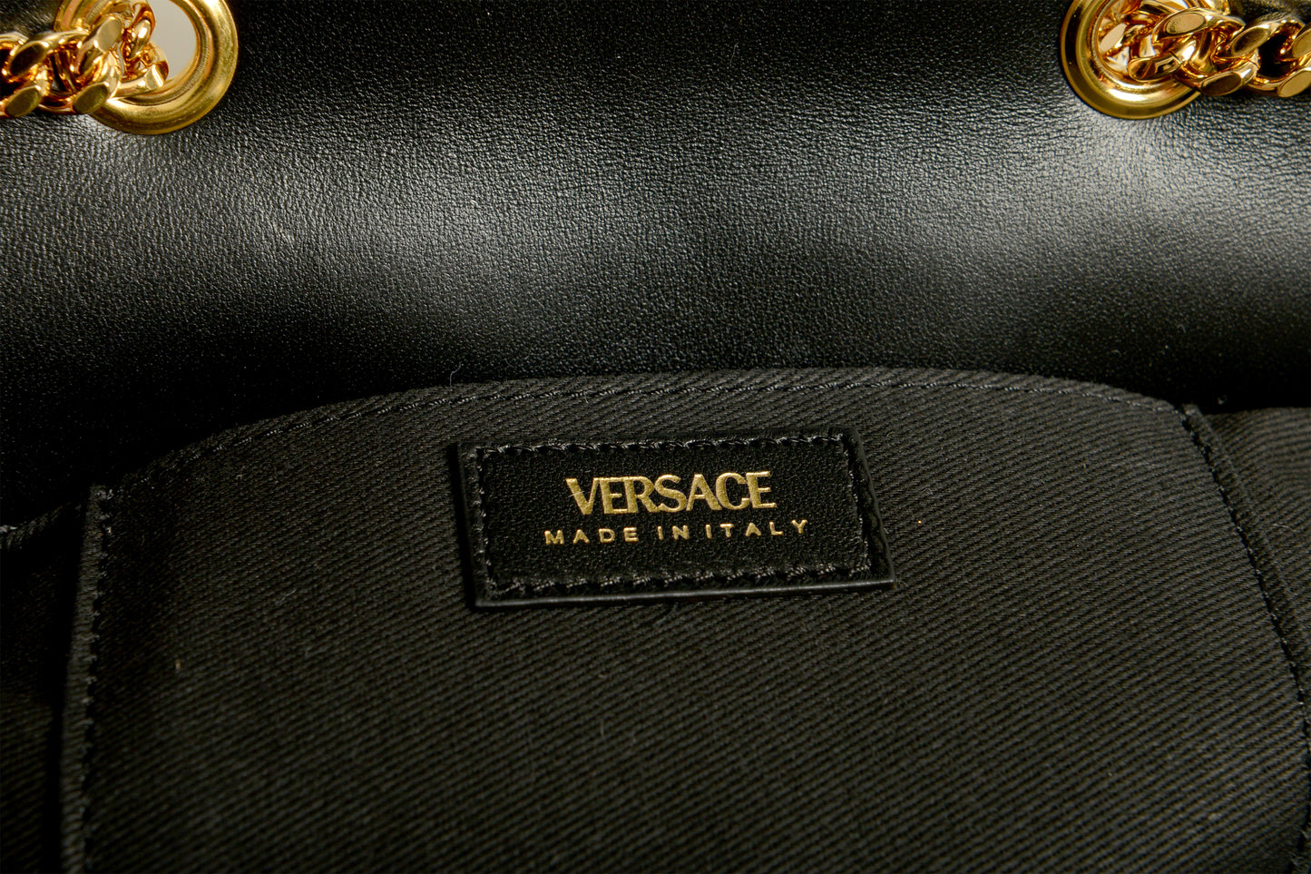 Versace Women's Tweed Wool Gold Medusa Quilted Handbag Shoulder Bag