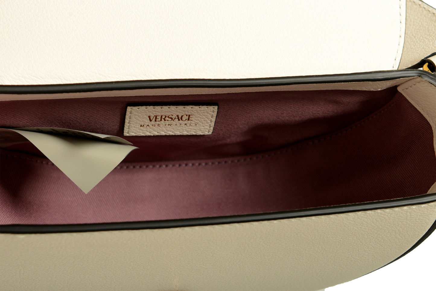 Versace Women's Grainy Leather Gold Medusa Half Moon Handbag Shoulder Bag