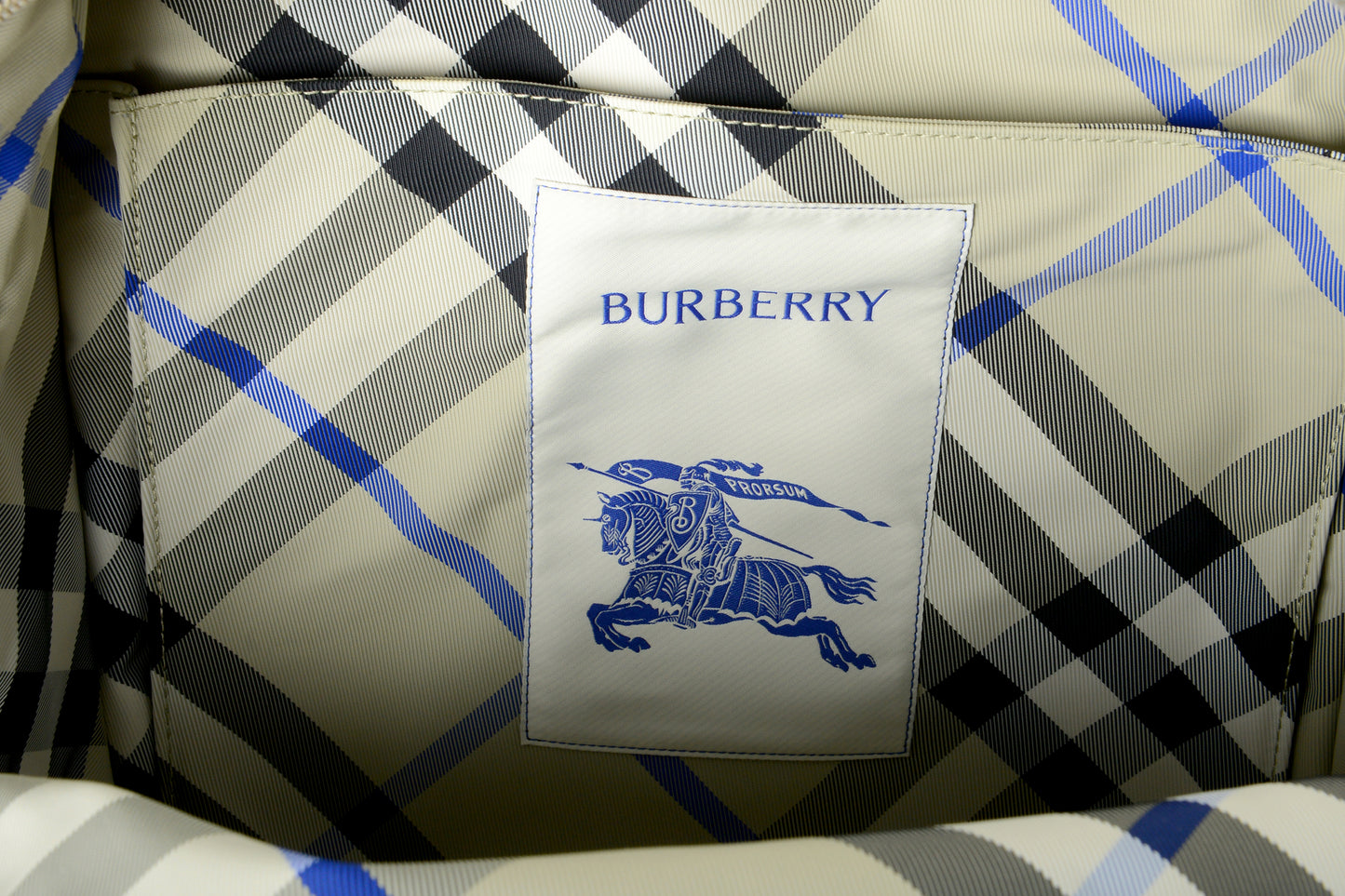 Burberry Unisex "Shield Backpack" Lichen Plaid Backpack Bag