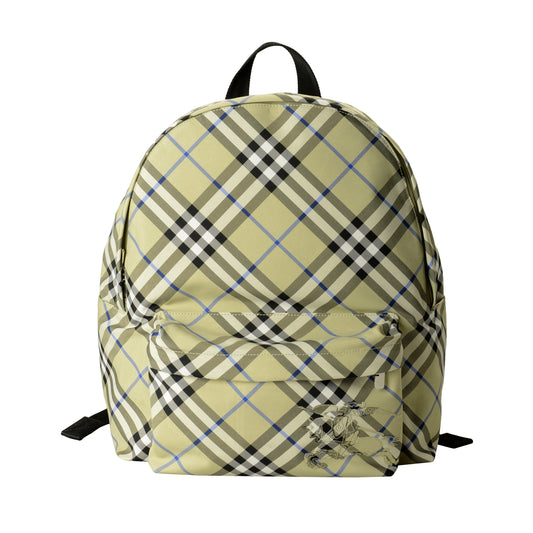 Burberry Unisex "Classic Checkered Backpack" Lichen Plaid Backpack Bag