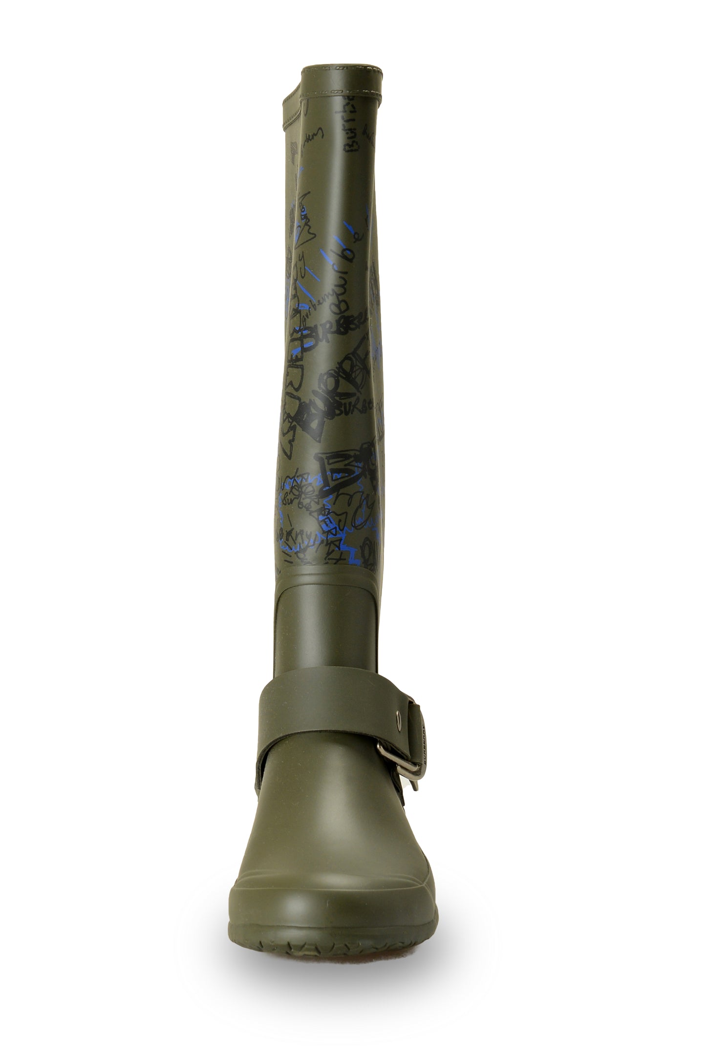Burberry Women's "Wellington boots" Military Green Rain Boots Shoes US 6 EUR 36