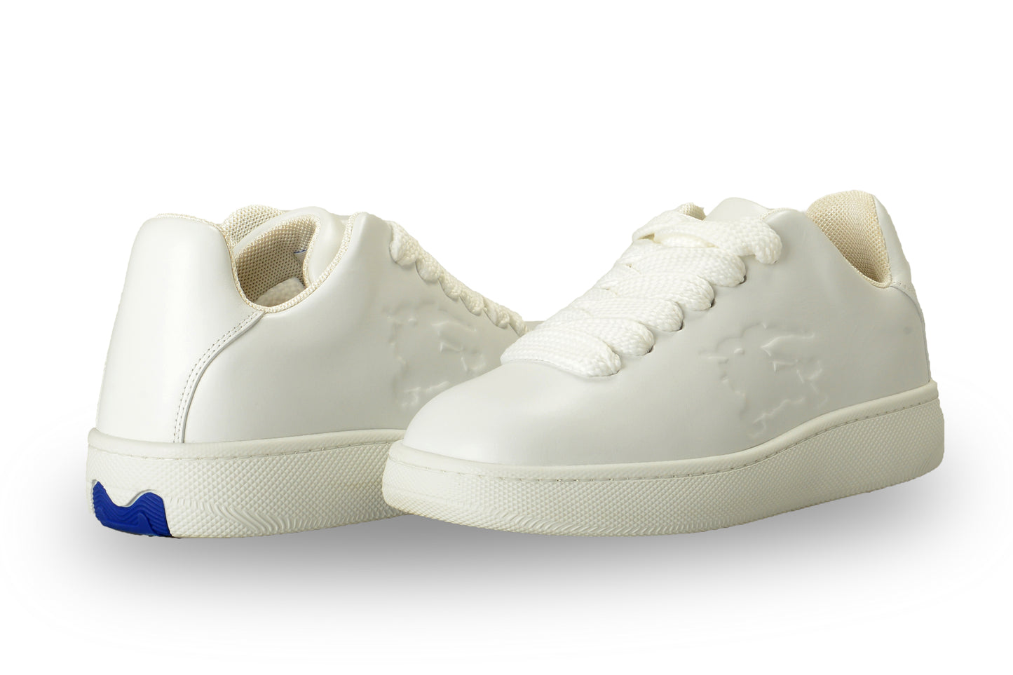 Burberry Women's "LF BOX" White Leather LOGO Athletic Sneakers Shoes US 9 IT 39