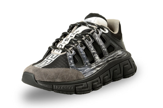 Versace Women's Suede & Leather "Trigreca" Sneakers Shoes US 8 IT 38