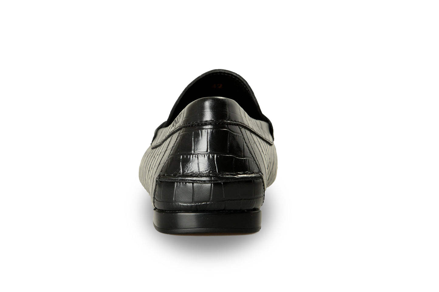 Versace Men's Black Leather Croc Print Medusa Driver Loafers Shoes US 8 IT 41