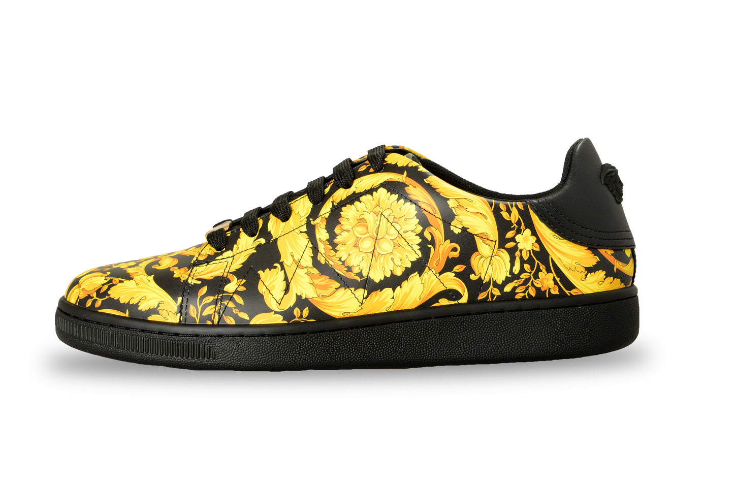 Versace Men's Baroque Signature Print 100% Leather Sneakers Shoes US 10 IT 43