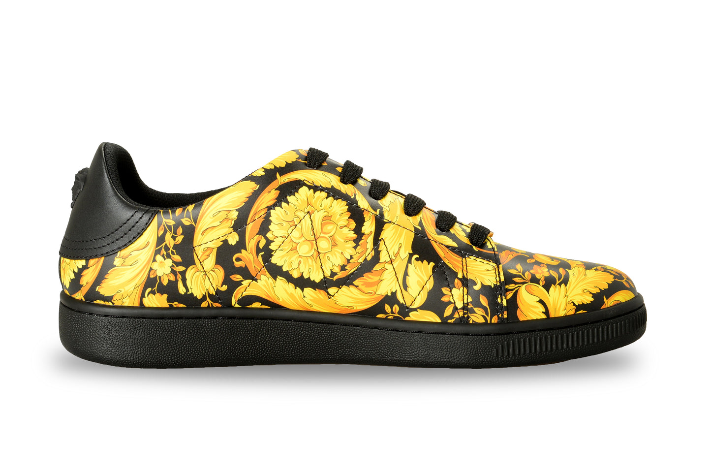Versace Men's Baroque Signature Print 100% Leather Sneakers Shoes US 10 IT 43