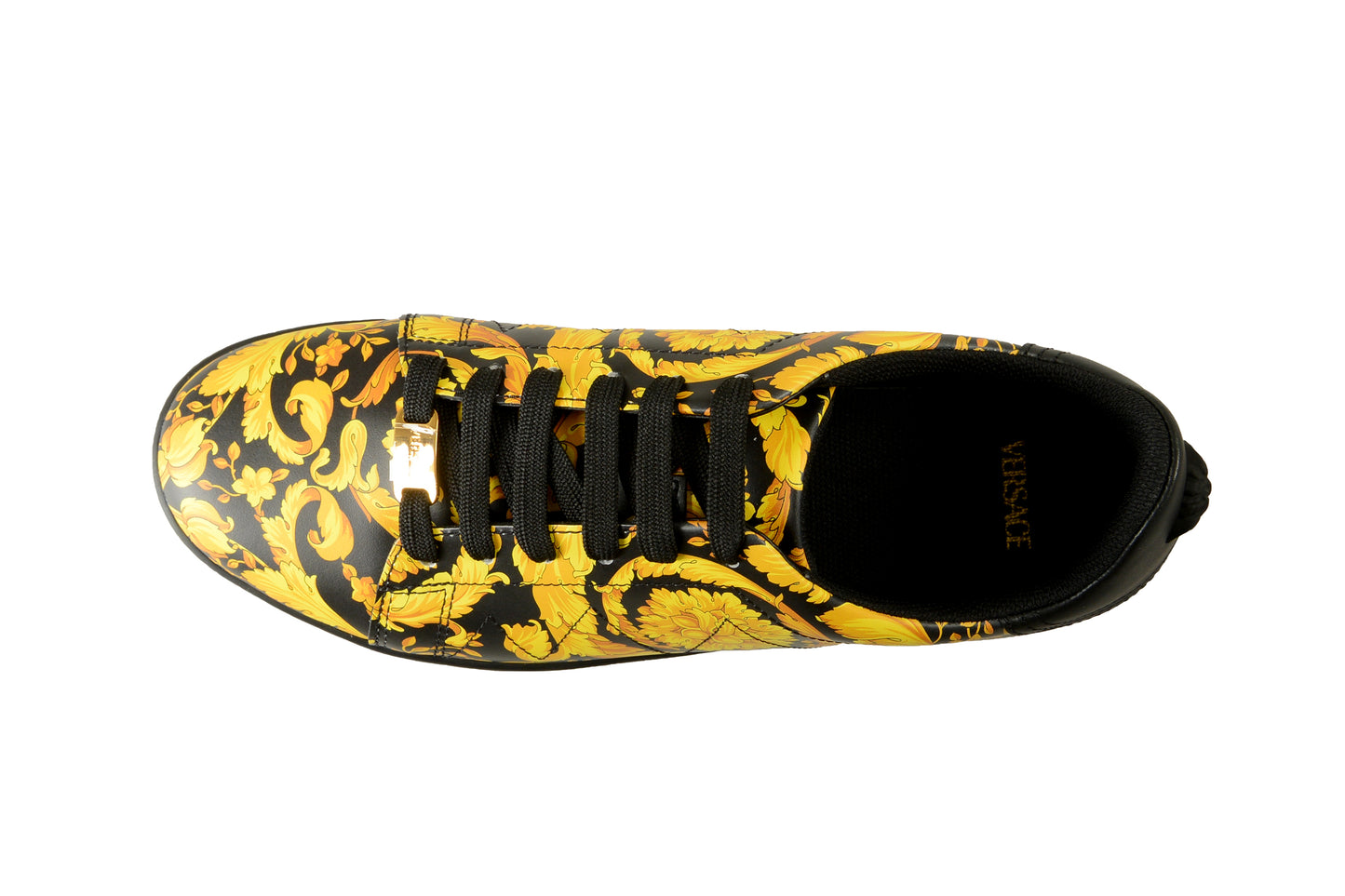 Versace Men's Baroque Signature Print 100% Leather Sneakers Shoes US 10 IT 43