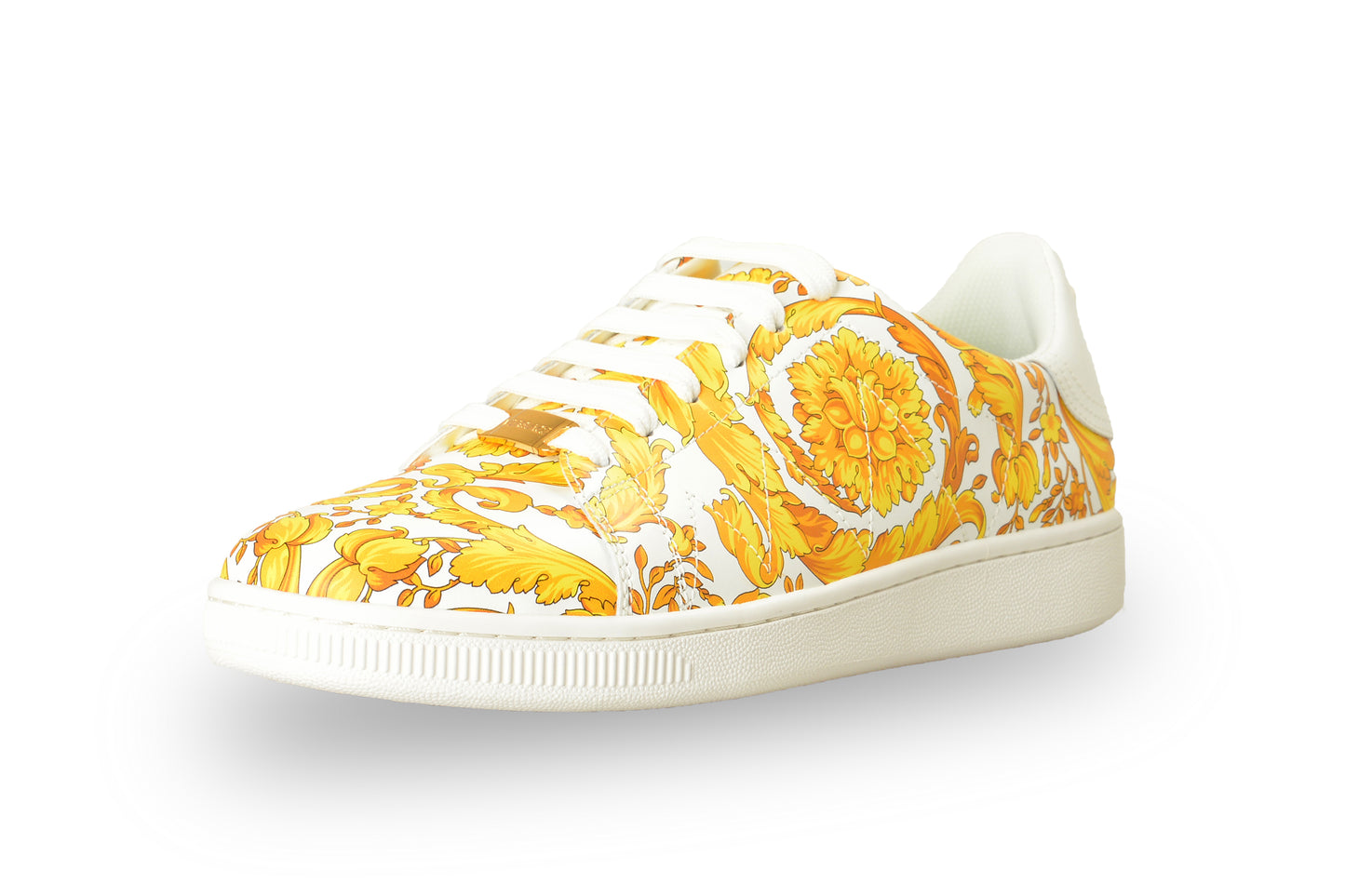 Versace Men's Baroque Signature Print 100% Leather Sneakers Shoes US 10 IT 43