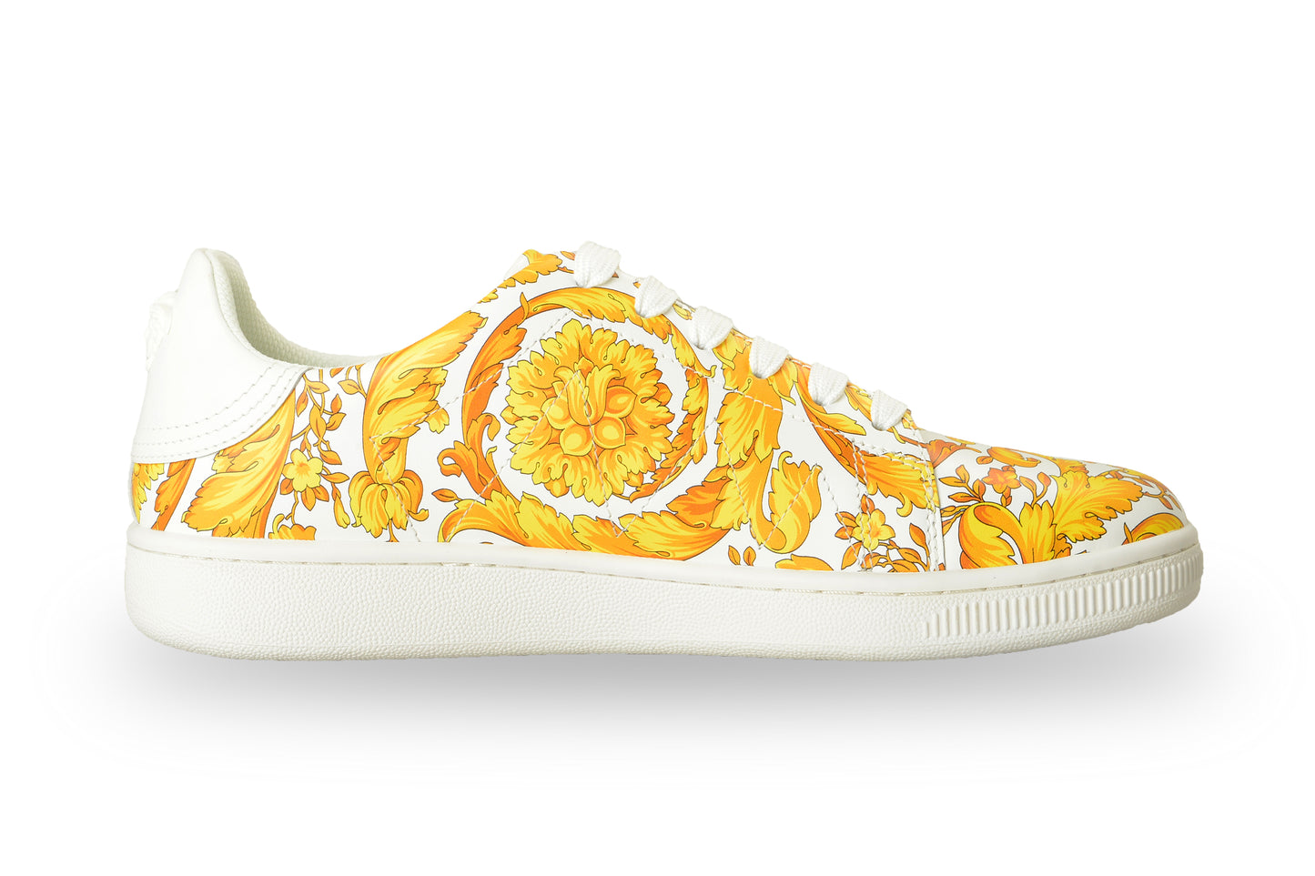 Versace Women's Baroque Signature Print 100% Leather Sneakers Shoes US 10 IT 40