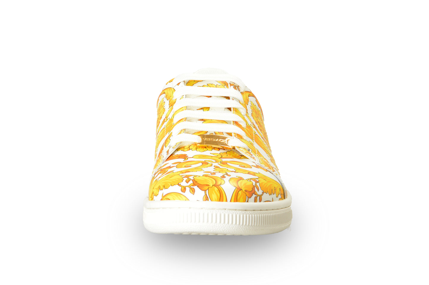 Versace Men's Baroque Signature Print 100% Leather Sneakers Shoes US 10 IT 43