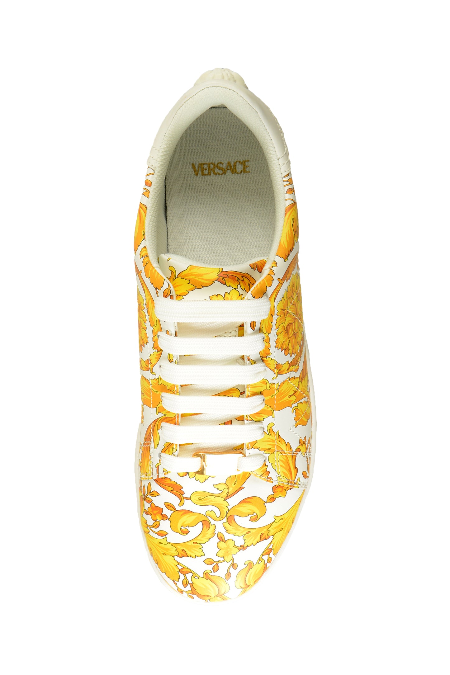 Versace Men's Baroque Signature Print 100% Leather Sneakers Shoes US 10 IT 43