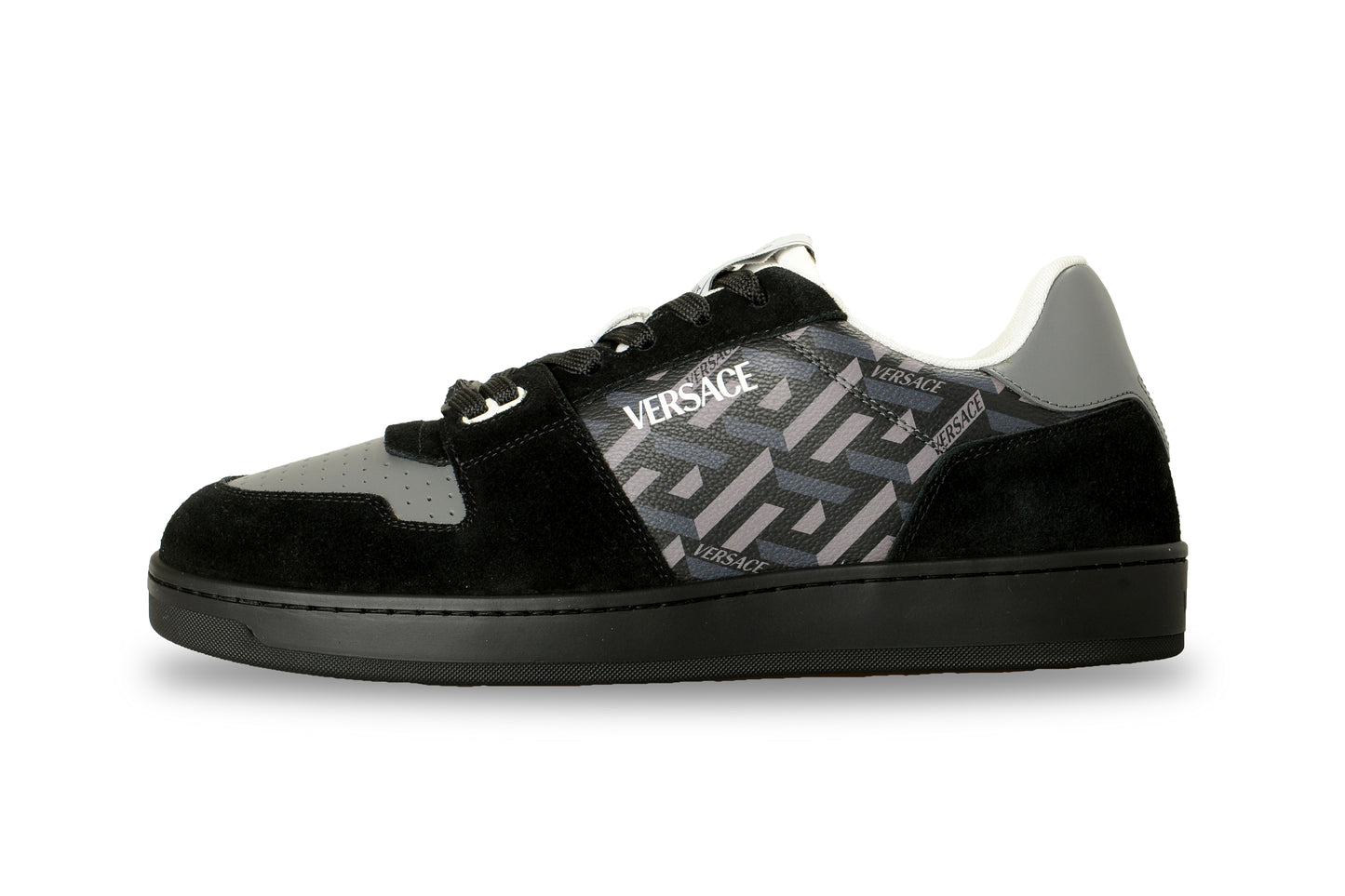 Versace Men's "The Greek Print" Leather & Suede Sneakers Shoes US 13 IT 46
