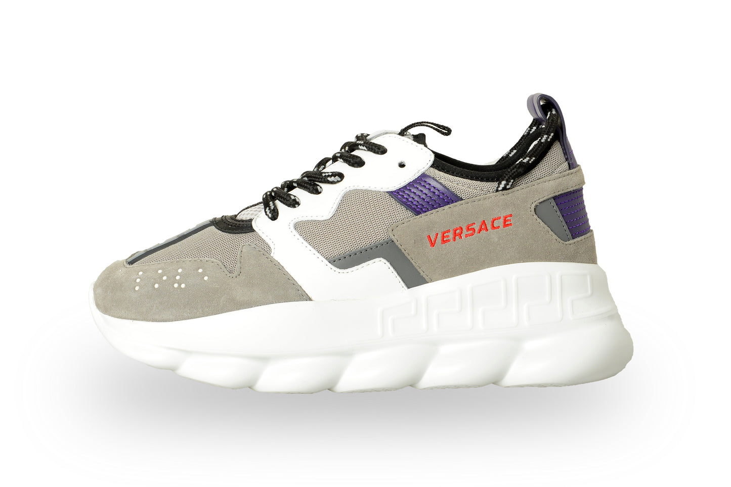Versace Women's "Chain Reaction" Leather Suede Sneakers Shoes US 9 IT 39