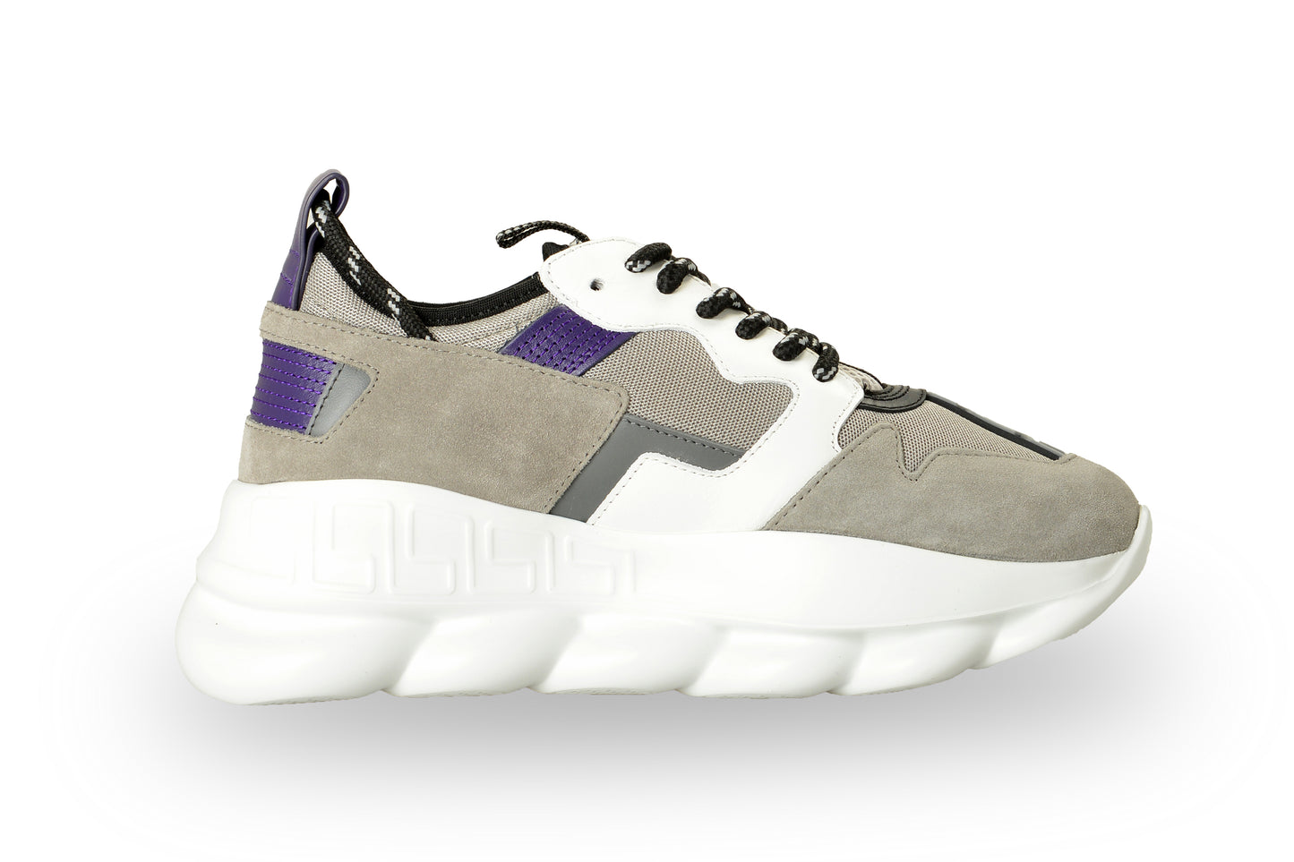 Versace Women's "Chain Reaction" Leather Suede Sneakers Shoes US 9 IT 39