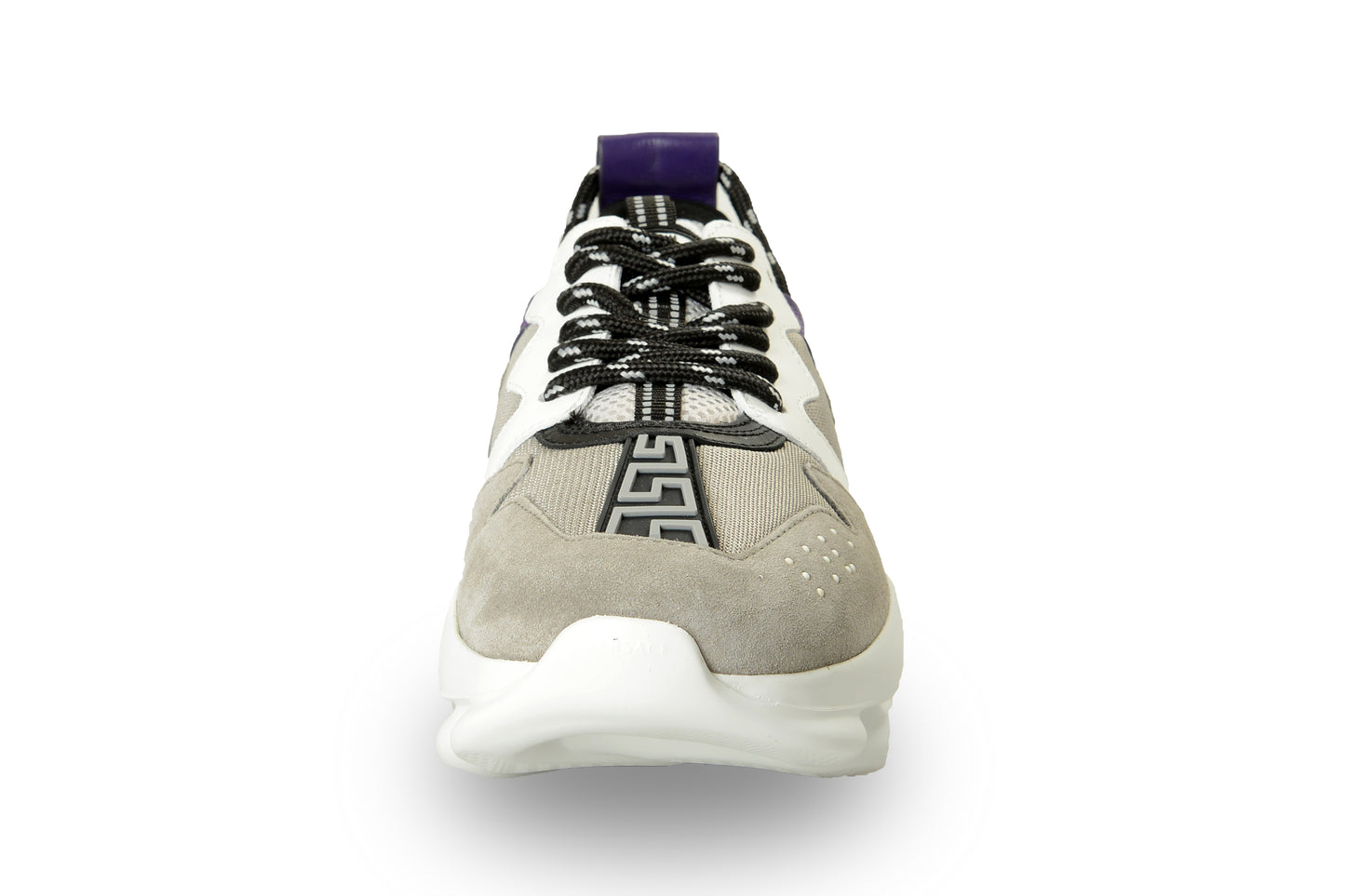 Versace Women's "Chain Reaction" Leather Suede Sneakers Shoes US 9 IT 39