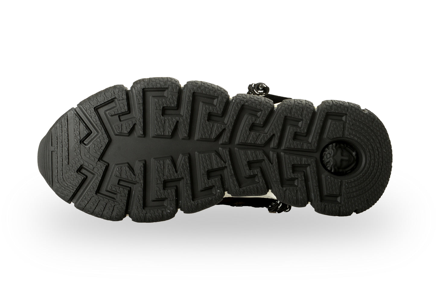 Versace Men's Black Suede & Leather Black Medusa Head Sneakers Shoes US 13 IT 46