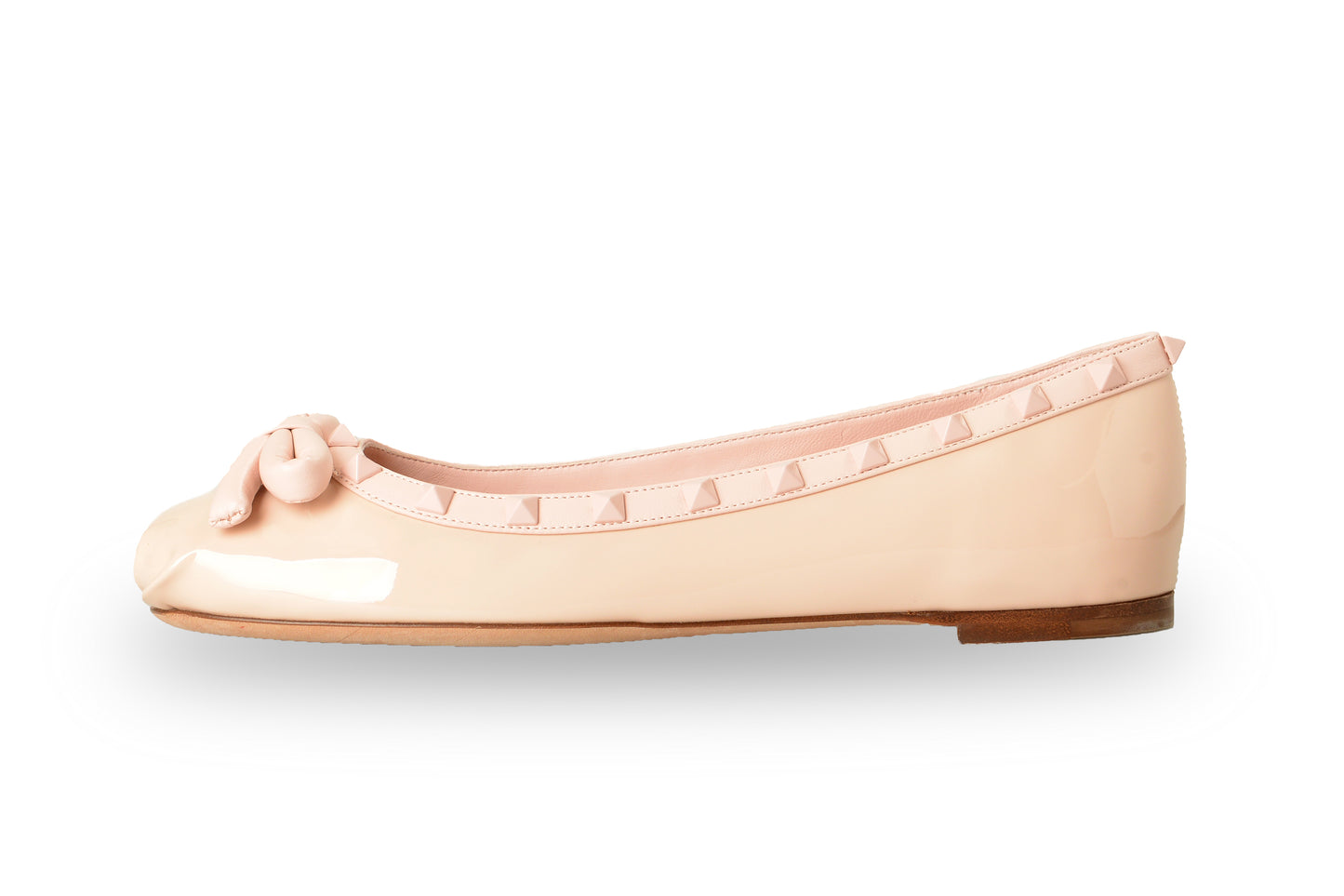 Valentino Garavani Women's "4W2S0HQ5NBU" Pink Ballerina Shoes US 8.5 IT 38.5