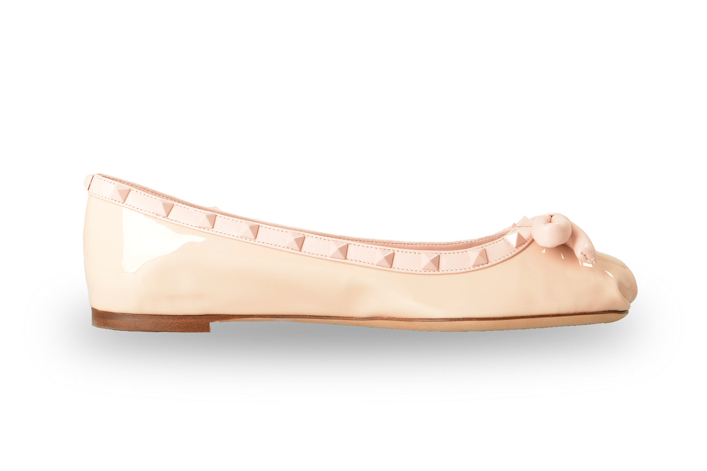 Valentino Garavani Women's "4W2S0HQ5NBU" Pink Ballerina Shoes US 8.5 IT 38.5
