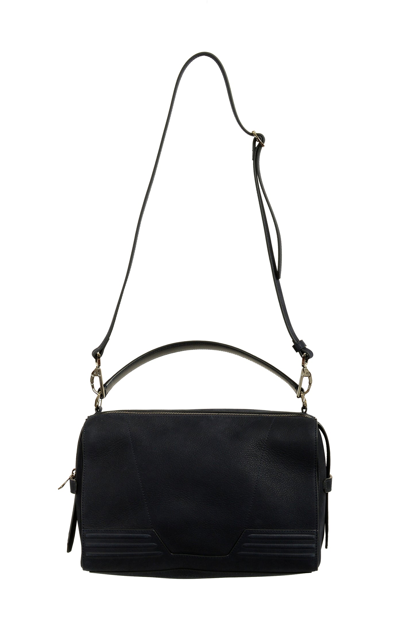Scuderia Ferrari Navy Blue Suede Nubuck Shoulder Bag