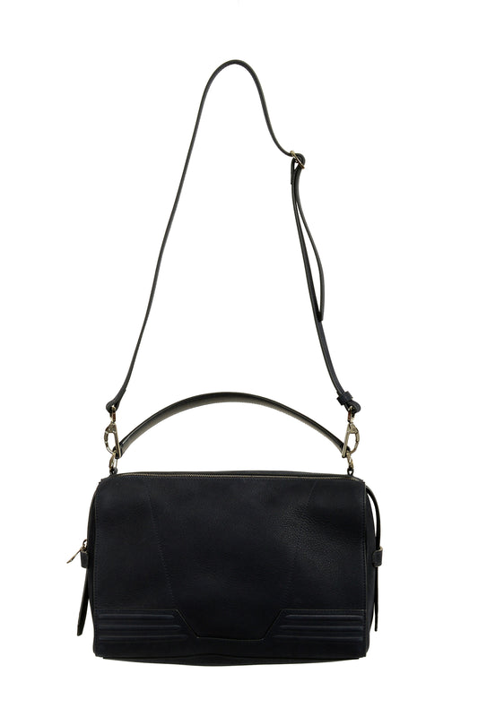 Scuderia Ferrari Navy Blue Suede Nubuck Shoulder Bag