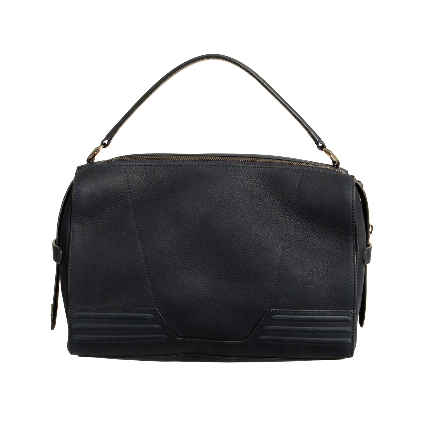 Scuderia Ferrari Navy Blue Suede Nubuck Shoulder Bag