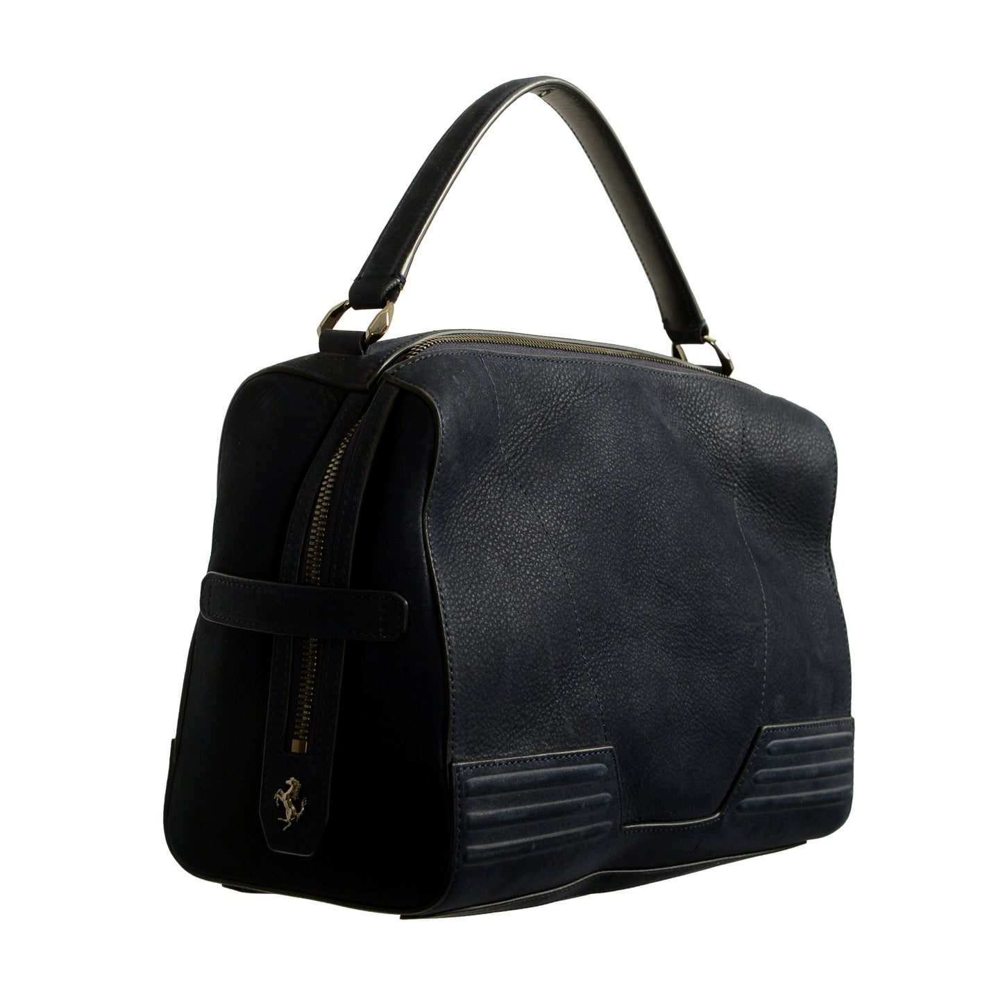 Scuderia Ferrari Navy Blue Suede Nubuck Shoulder Bag