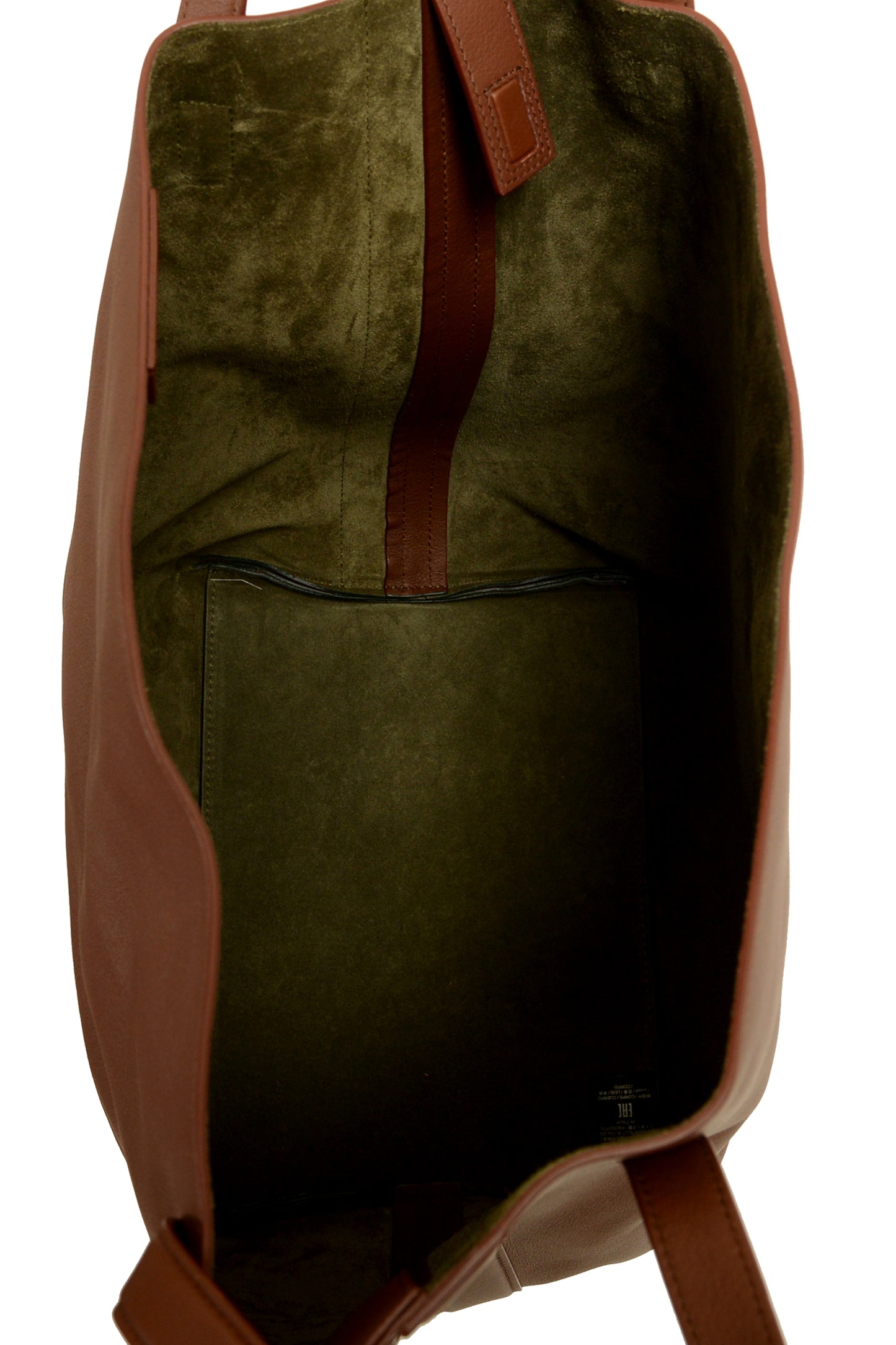 Scuderia Ferrari Brown 100% Grained Leather Shopper Tote Bag