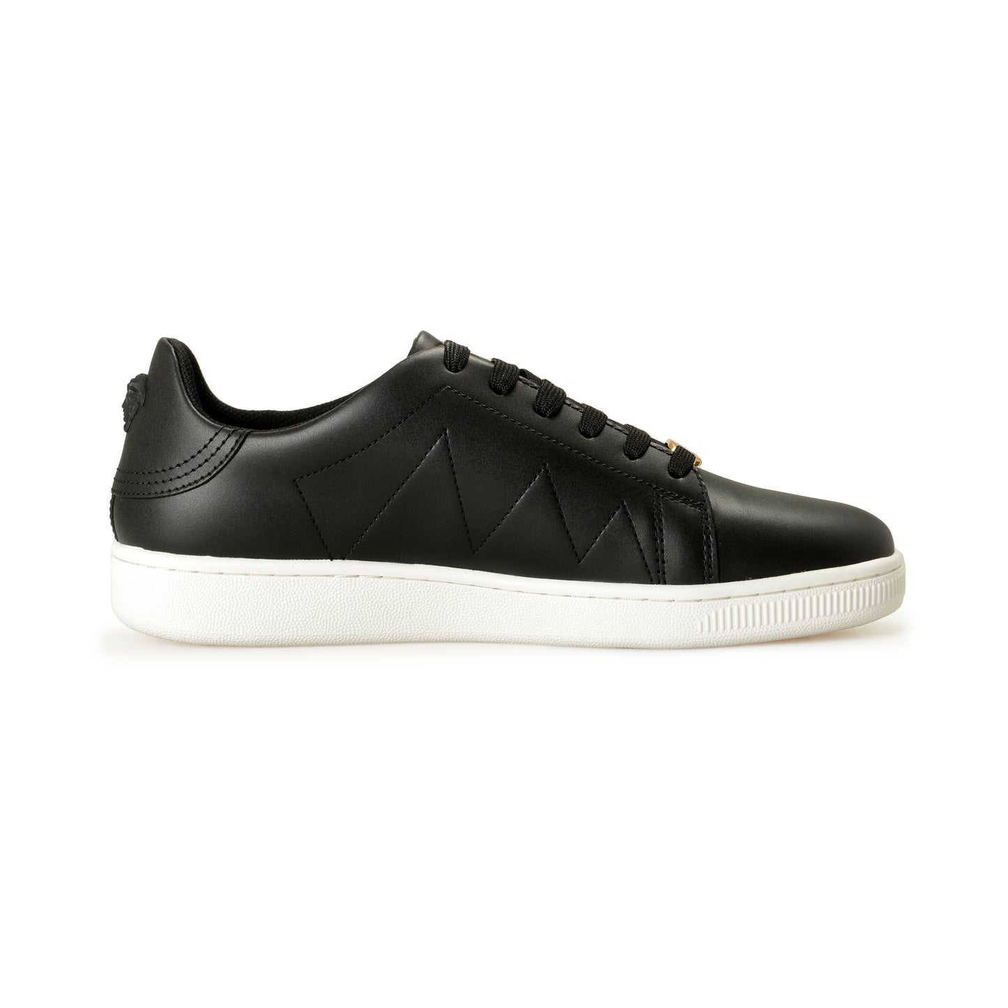 Versace Men's Black 100% Leather Athletic Sneakers Shoes US 7 IT 40