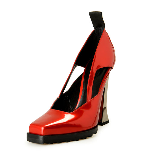 Scuderia Ferrari Women's Iconology 100% Leather High Heel Pump Shoes US 8 IT 38