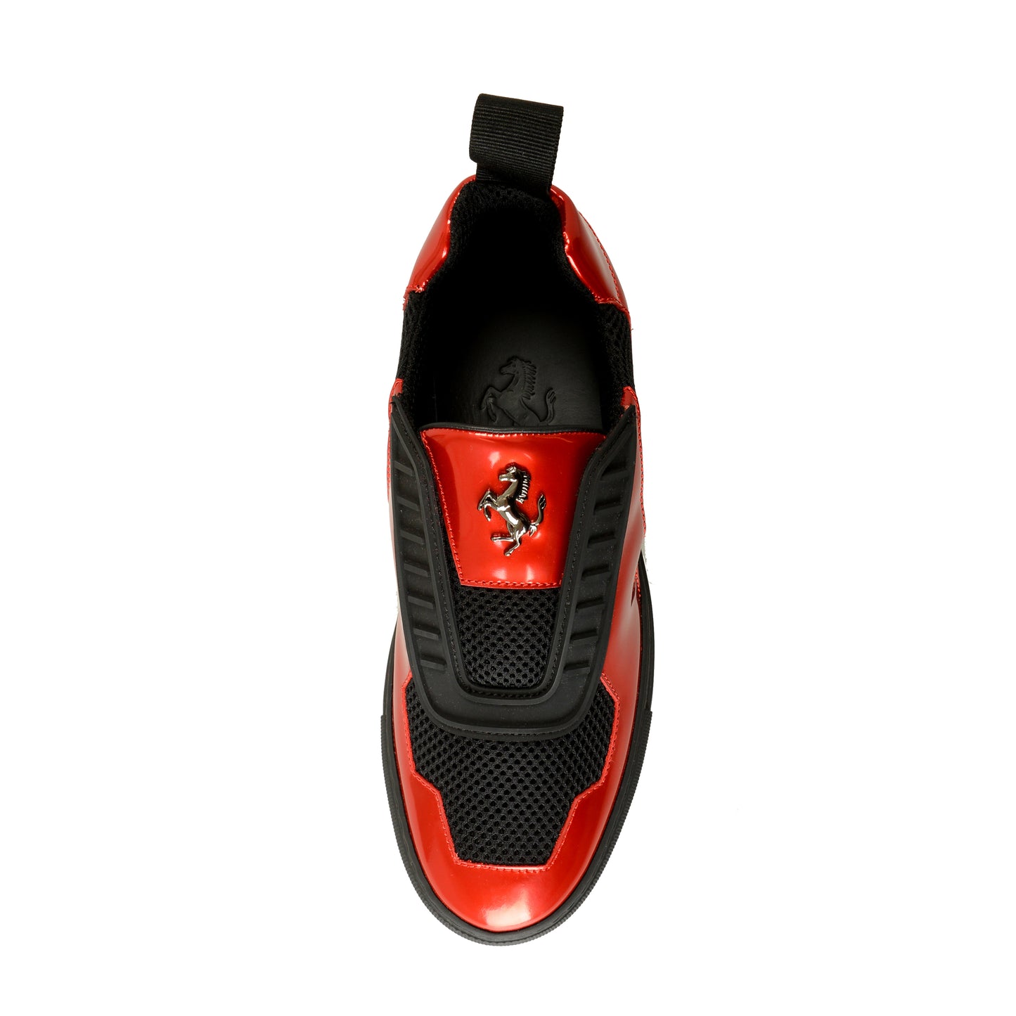 Scuderia Ferrari Women's Red Patent Leather Sneakers Shoes US 6 IT 36