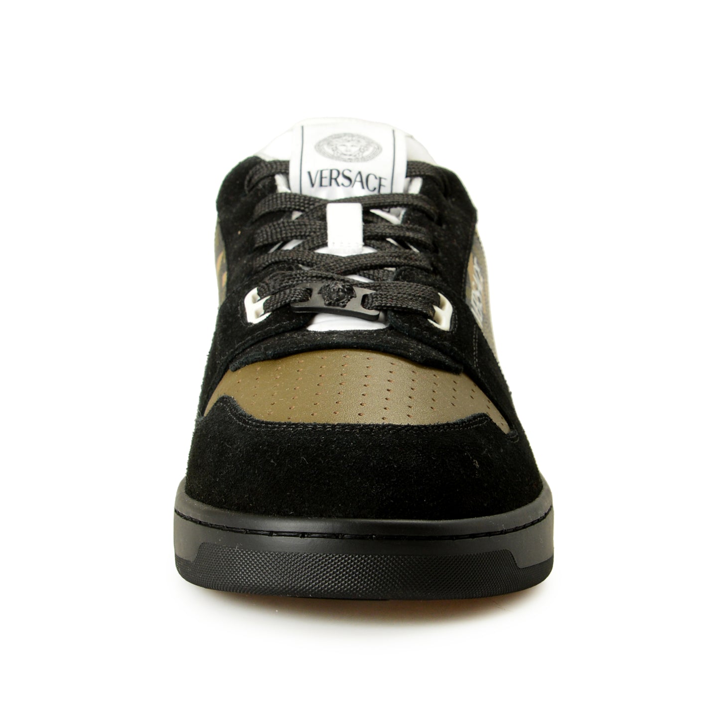 Versace Men's "The Greek Print" Leather & Suede Sneakers Shoes US 11 IT 44