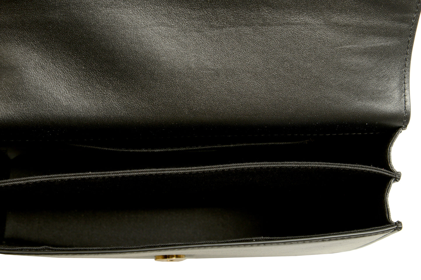 Versace Black 100% Leather Gold Medusa Chain Handbag Shoulder Bag