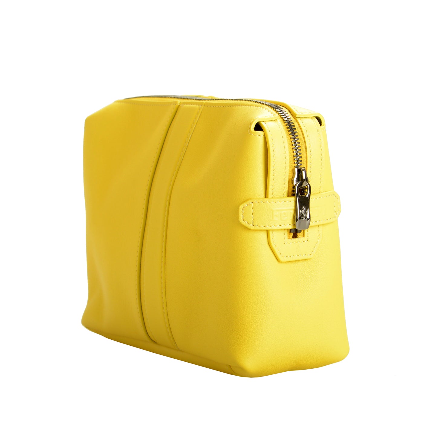 Scuderia Ferrari Women's 100% Grained Leather Yellow Pouch Clutch Bag